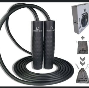 FROM ONE 1lb 10ft 3m Ajustable Jump Rope Black NIB
